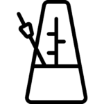 cône métronome, symbole de la précision et du rythme du service au restaurant Stratos à Val d'Isère