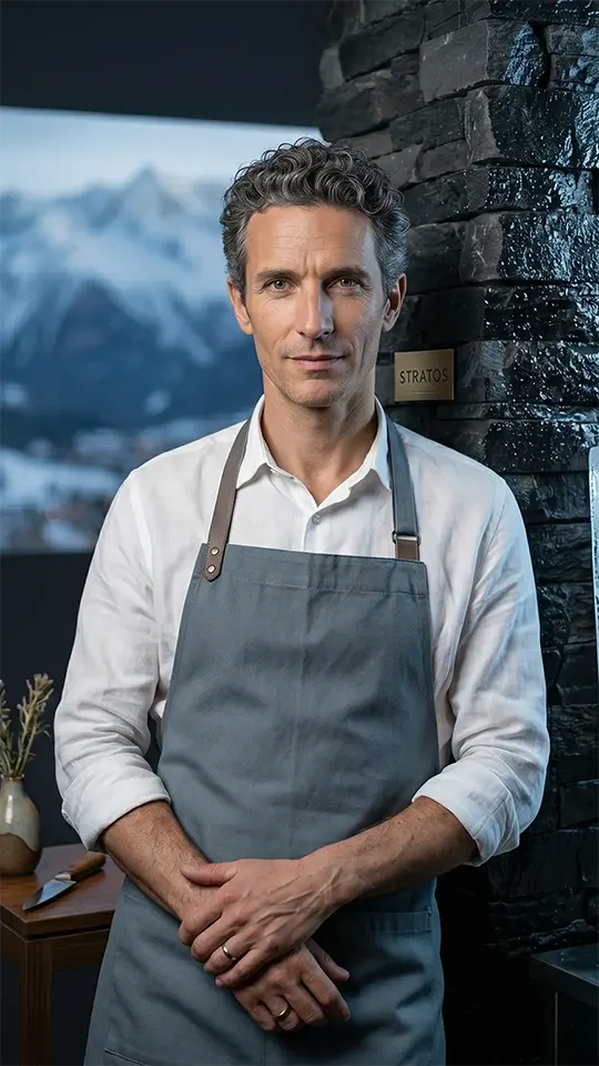 Régis Poullard, Gardien des Océans et des Lacs, responsable poissonnerie du restaurant Stratos à Val d'Isère