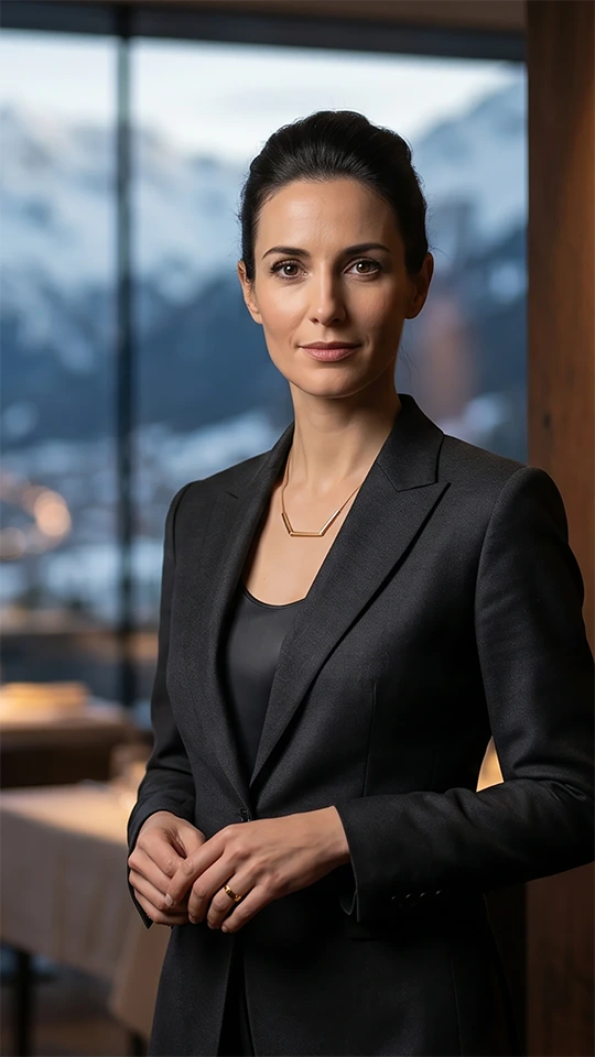 Sarah Pötter, Architecte de l'Expérience, responsable salle et service du restaurant Stratos à Val d'Isère